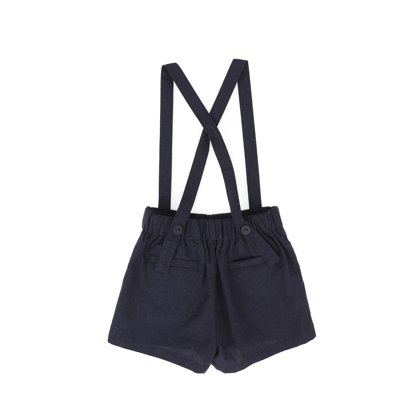 BAMBOO NAVY SUSPENDER SHORTS