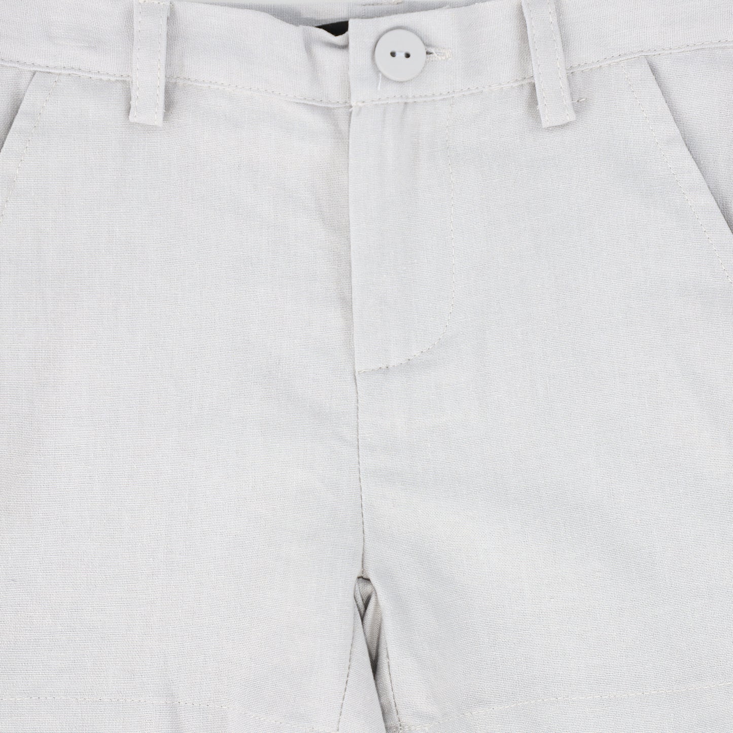 BAMBOO LIGHT GREY BUTTON SHORTS