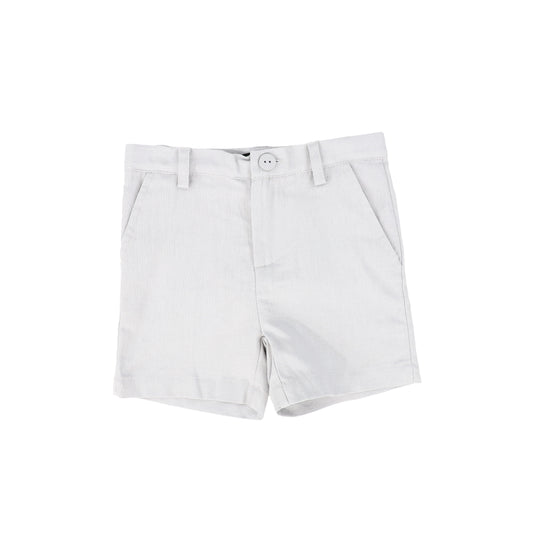 BAMBOO LIGHT GREY BUTTON SHORTS