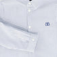 BAMBOO WHITE/BLUE STRIPED EMBLEM COLLAR SHIRT