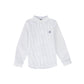 BAMBOO WHITE/BLUE STRIPED EMBLEM COLLAR SHIRT