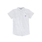 BAMBOO WHITE/BLUE STRIPED EMBLEM SS SHIRT