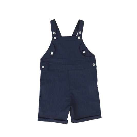 BAMBOO NAVY BUTTON OVERALLS