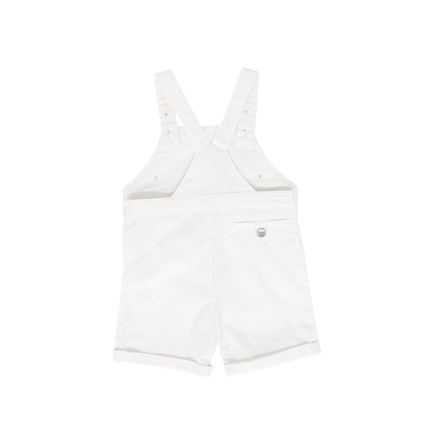 BAMBOO WHITE BUTTON OVERALLS