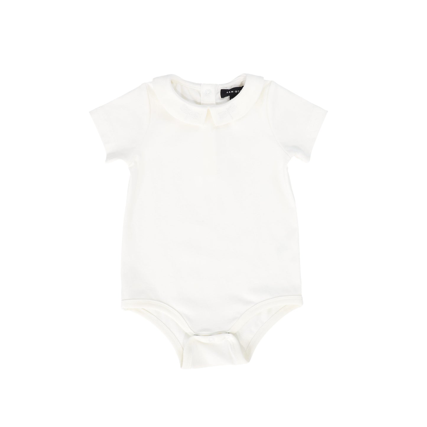 BAMBOO WHITE PETER PAN COLLAR ONESIE