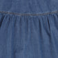 BAMBOO MID BLUE DENIM WAISTED MAXI SKIRT