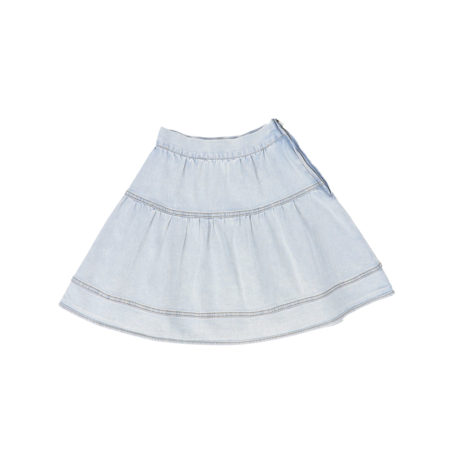 BAMBOO LIGHT BLUE DENIM WASH SKIRT