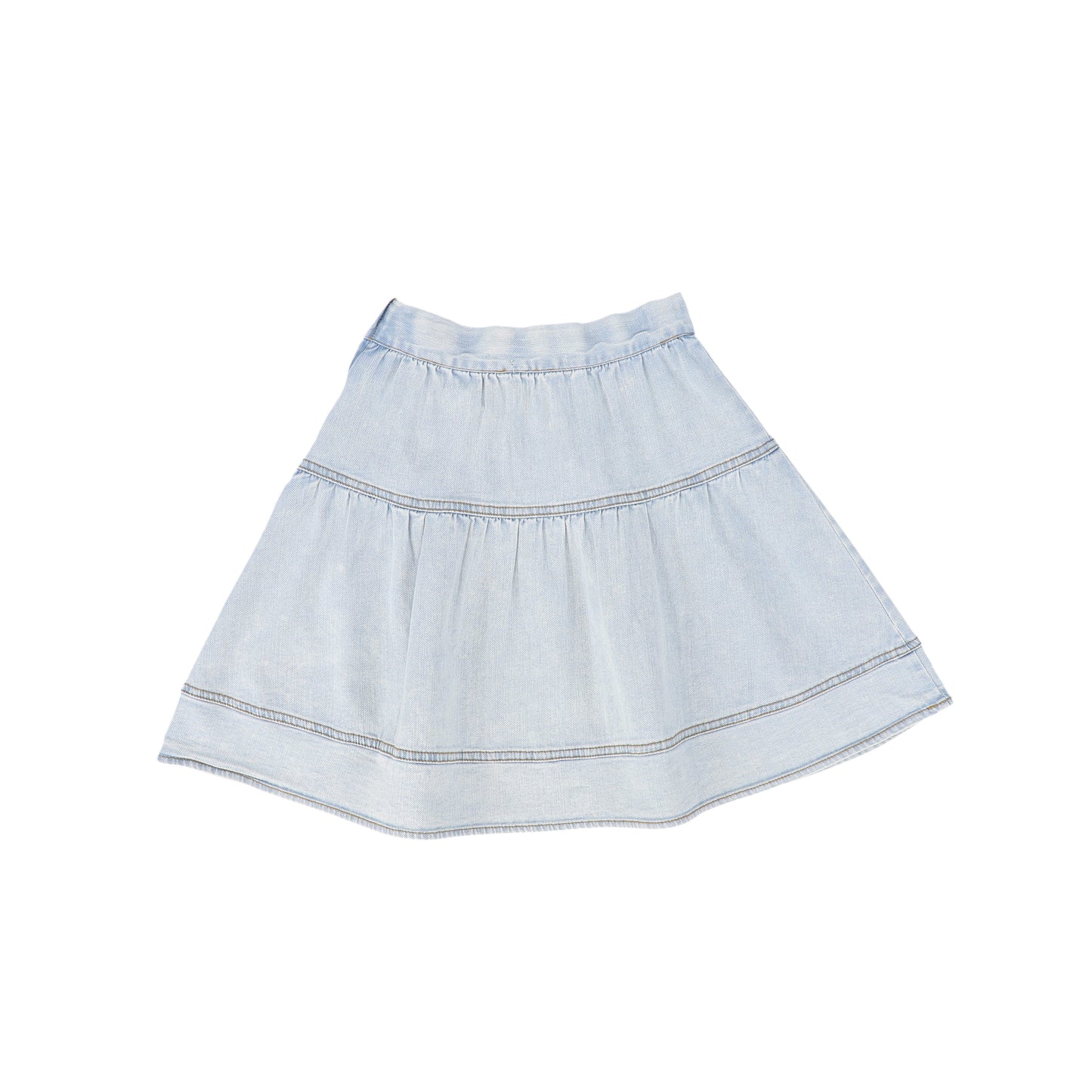 BAMBOO LIGHT BLUE DENIM WASH SKIRT