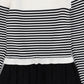 BAMBOO BLACK/WHITE STRIPED SWEATER MAXI DRESS [FINAL SALE]