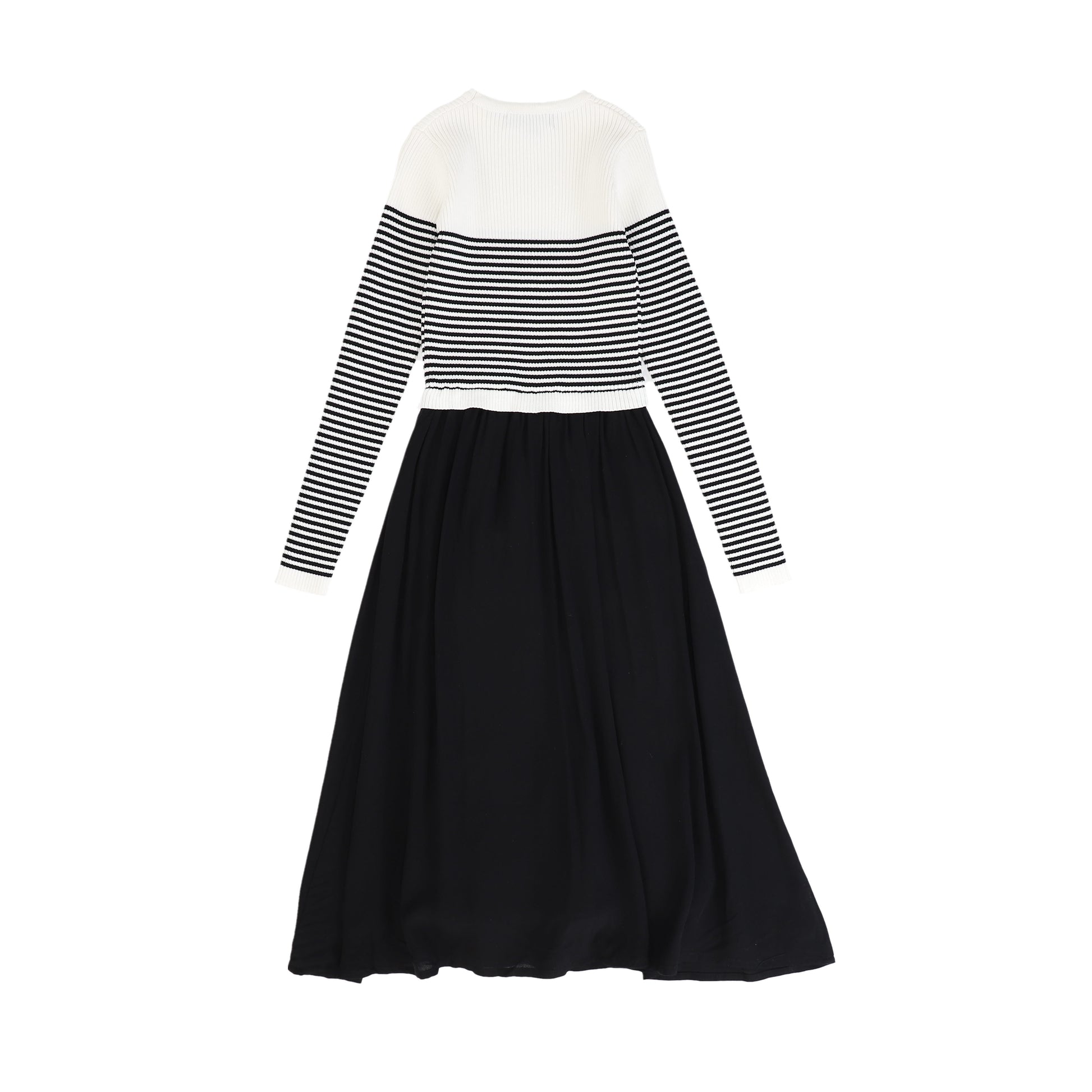 Black/white Striped Sweater Maxi Dress | Size 8 by Bamboo Black/white Striped Sweater Maxi Dress | Size 8 by Bamboo