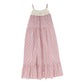 BAMBOO RED/WHITE CROCHET TIERED MAXI DRESS