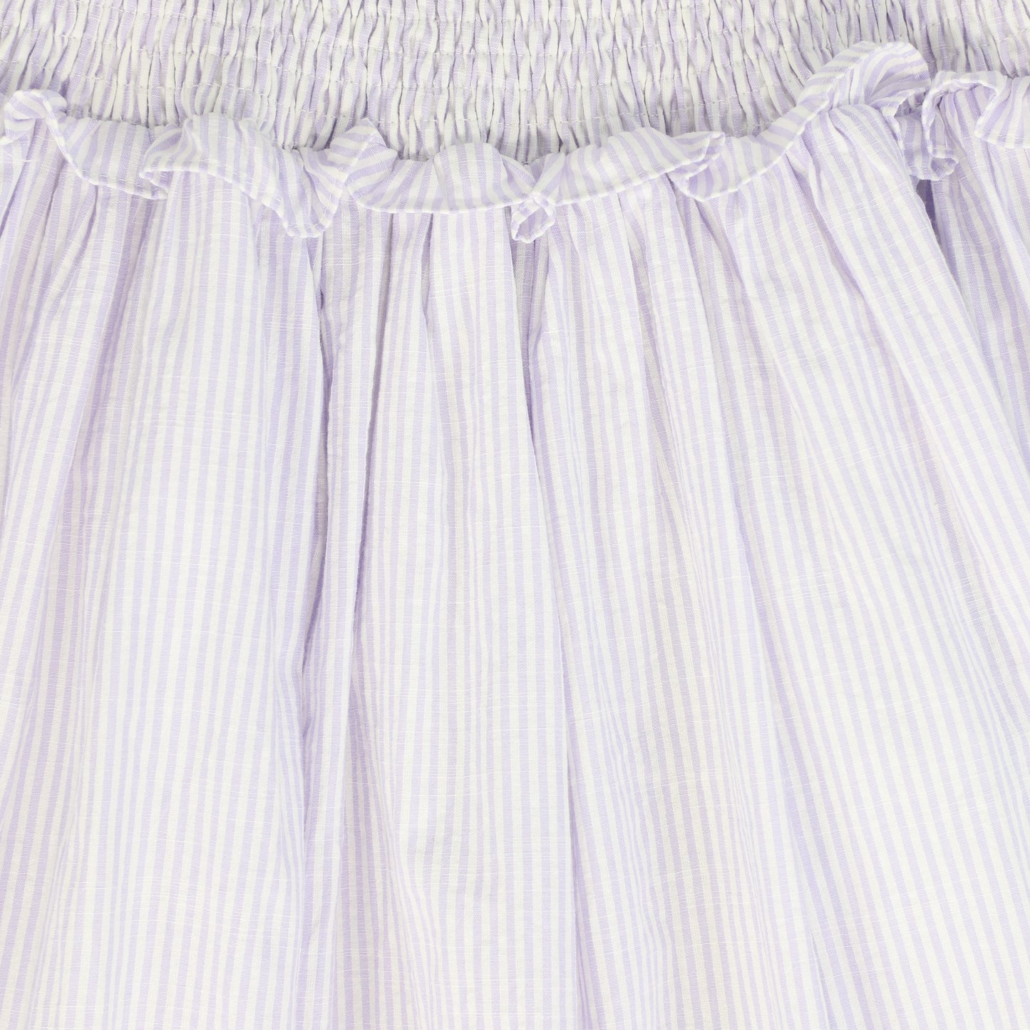 BAMBOO LILAC SMOCKED STRIPED SKIRT