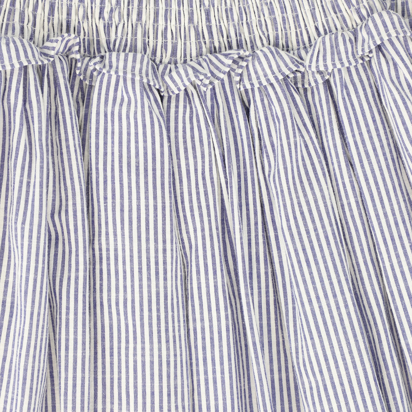 BAMBOO NAVY/WHITE STRIPED SMOCKED SKIRT