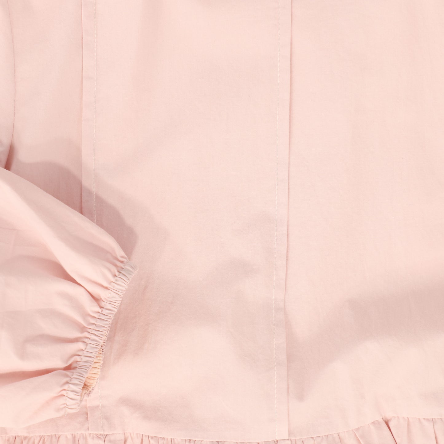 BAMBOO PINK POPLIN TIERED PLEATED DRESS