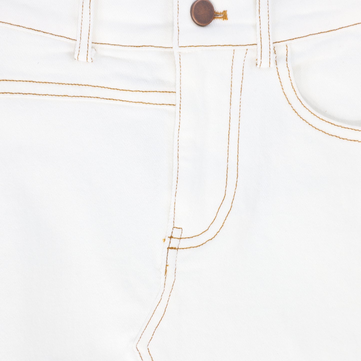 BAMBOO WHITE DENIM STITCHED SKIRT