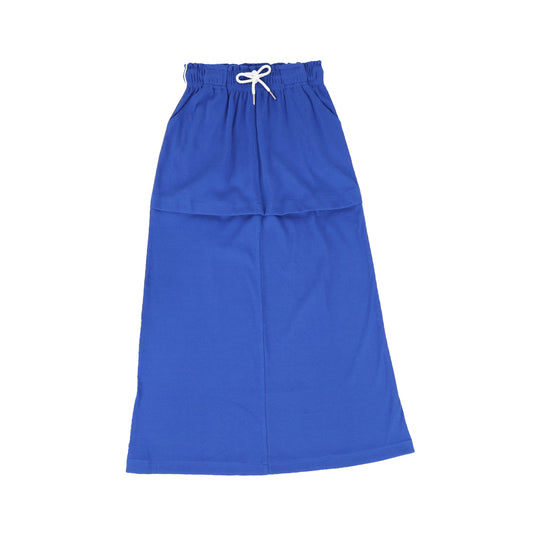 BAMBOO ROYAL BLUE PIPED MAXI SKIRT