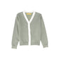 LE BOURDON GREEN TRIM CARDIGAN [FINAL SALE]