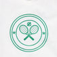 BAMBOO WHITE/GREEN TENNIS RACQUET SS T-SHIRT