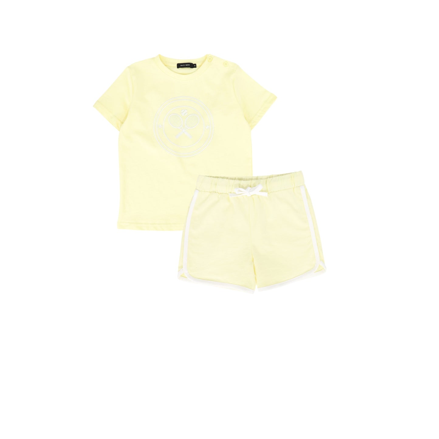 BAMBOO YELLOW TRIM SHORT SET