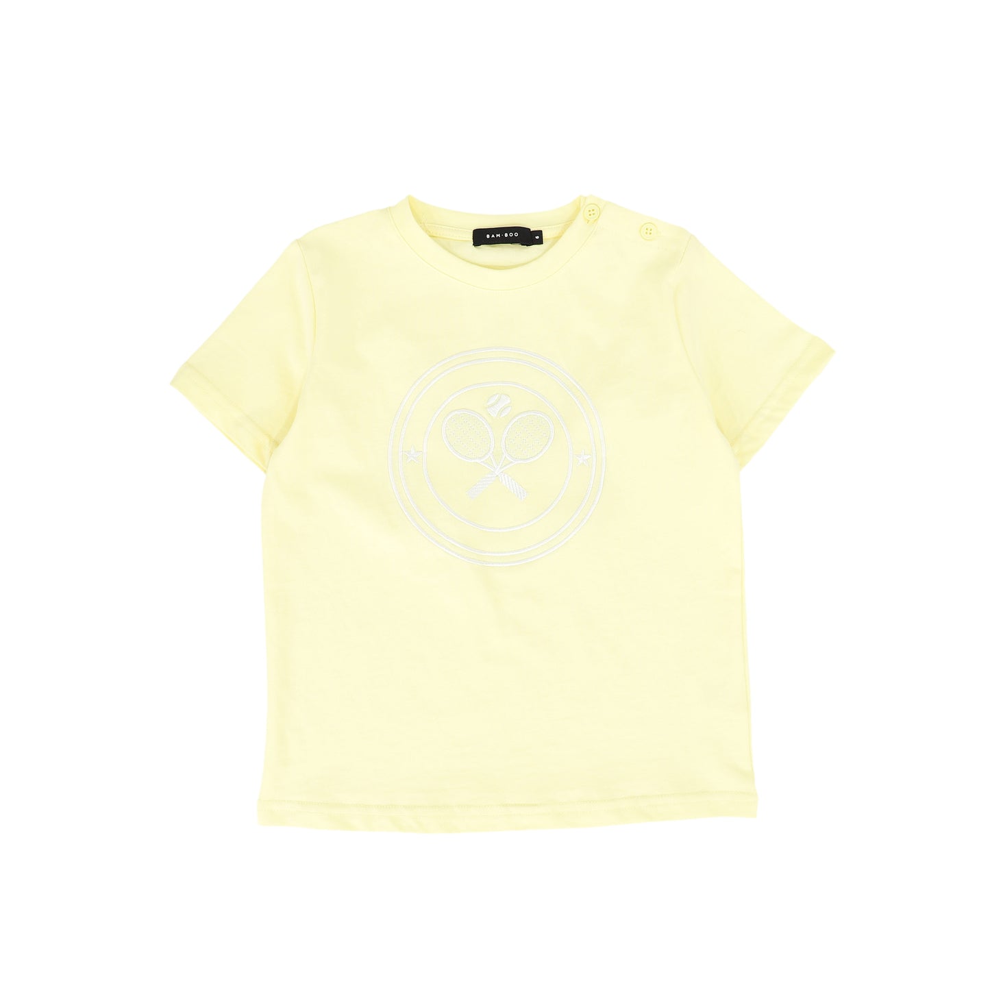 BAMBOO YELLOW TENNIS RACQUET SS T-SHIRT