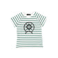 BAMBOO GREEN STRIPE GRAPHIC T-SHIRT