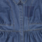 BAMBOO MID BLUE DENIM  STICTHED SHIRT DRESS