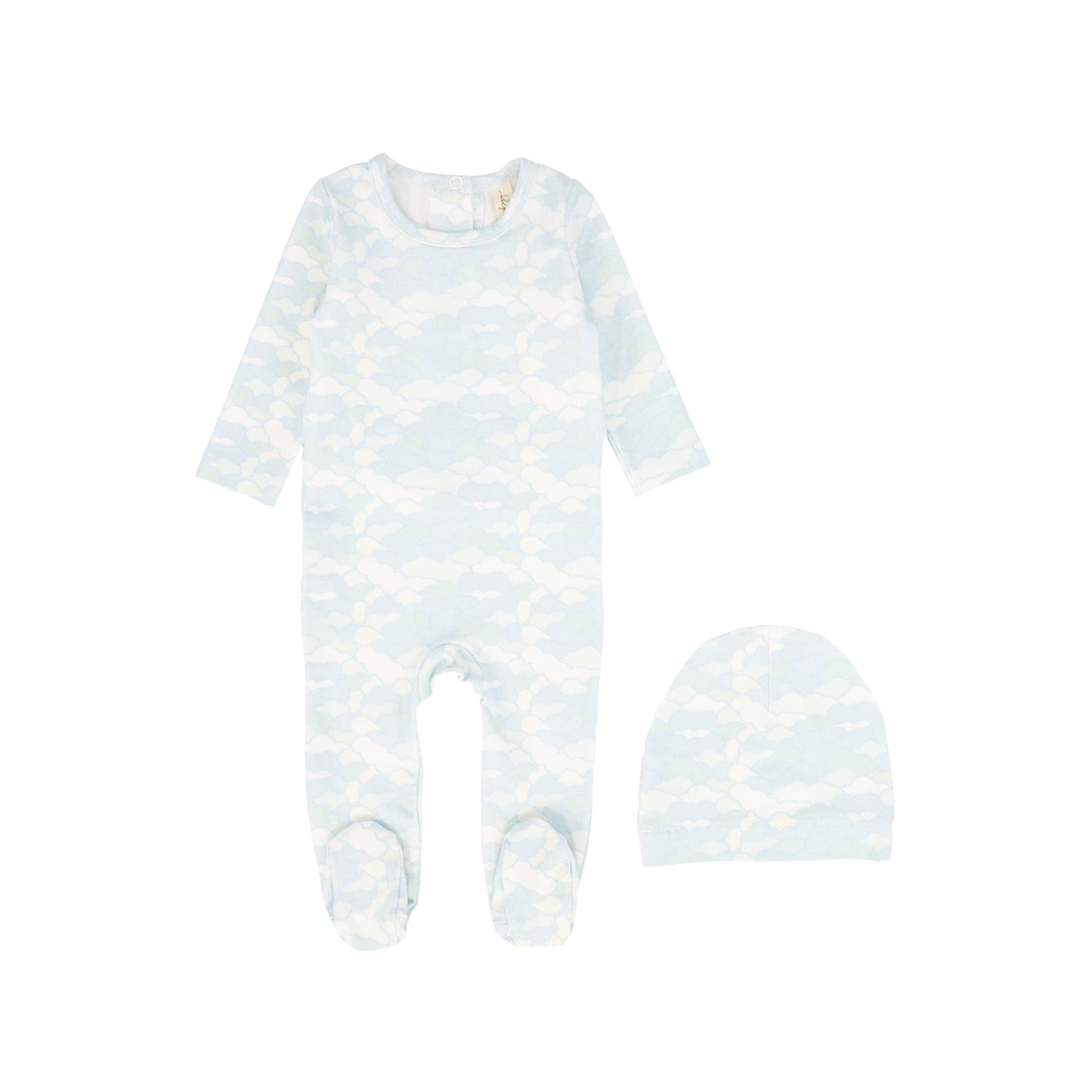 BEBE JOLEE BLUE CLOUD DESIGN FOOTIE