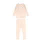 BEBE JOLEE PINK PIPED BIB COLLAR PAJAMA SET [FINAL SALE]