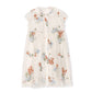 PAPILLON IVORY FLORAL EMBROIDERED BUTTON DRESS