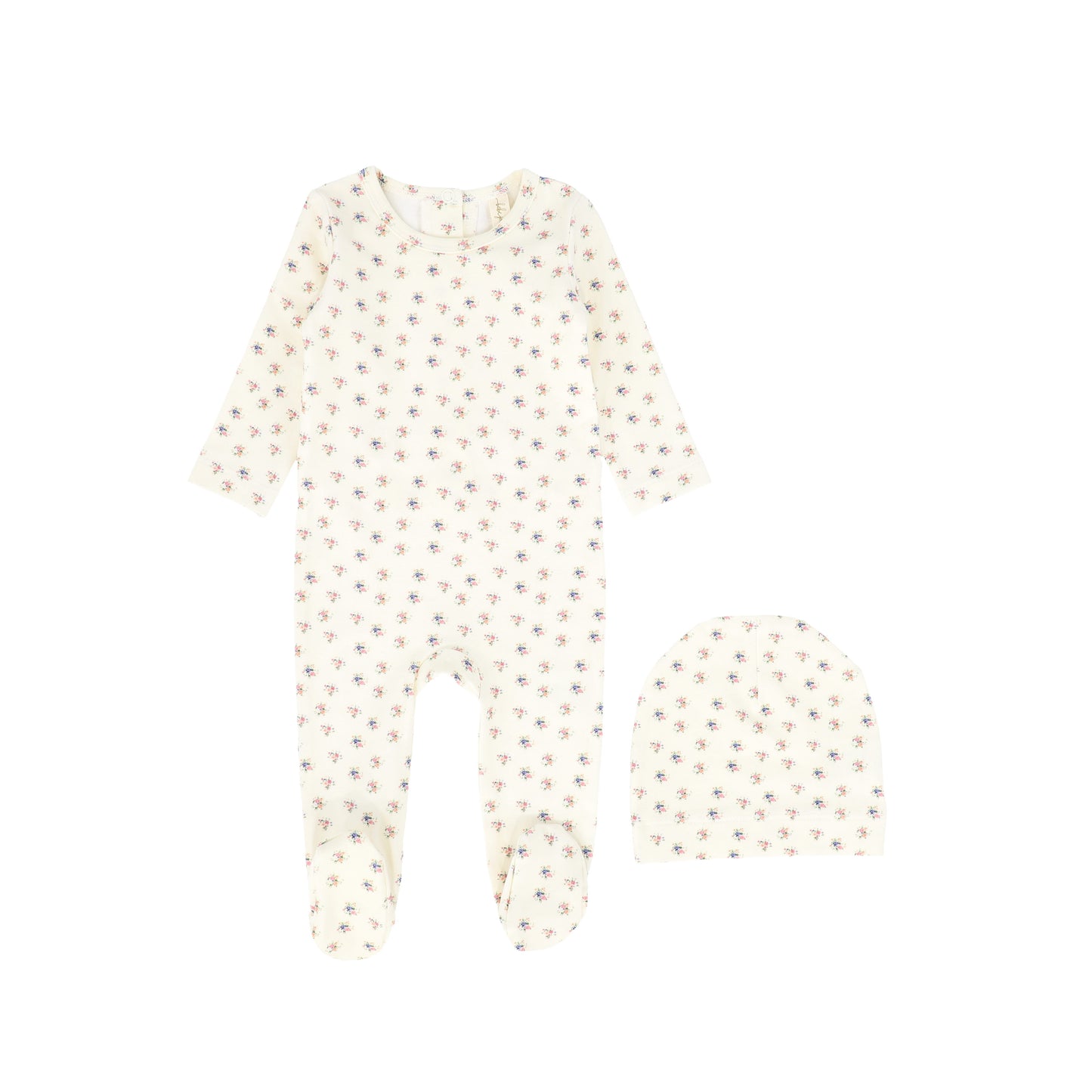 BEBE JOLEE MULTI FLORAL CLUSTER PRINT FOOTIE