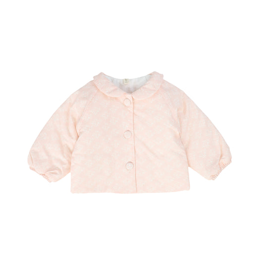 BEBE JOLEE PINK QUILTED FLORAL JACKET