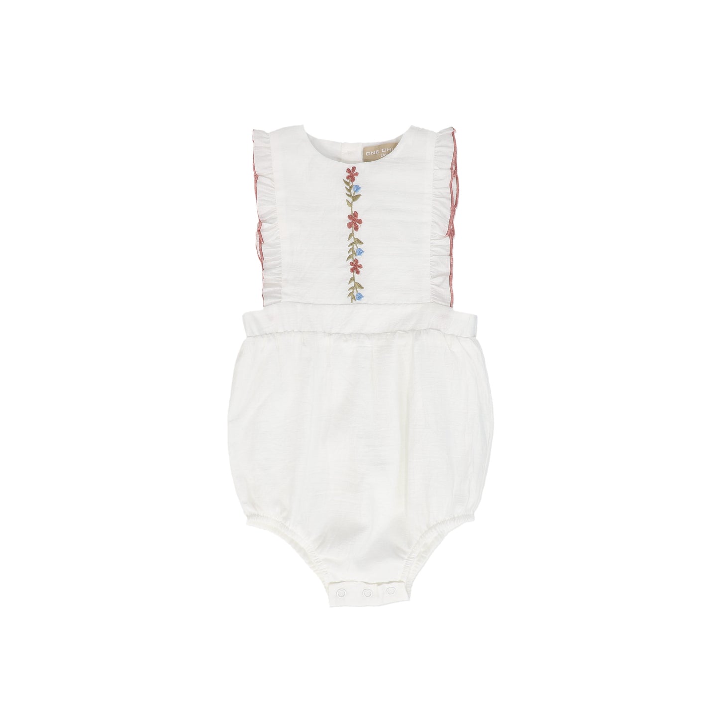 ONE CHILD IVORY EMBROIDERED ROMPER