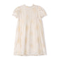 PAPILLON IVORY TRIM PUFF SLEEVE DRESS