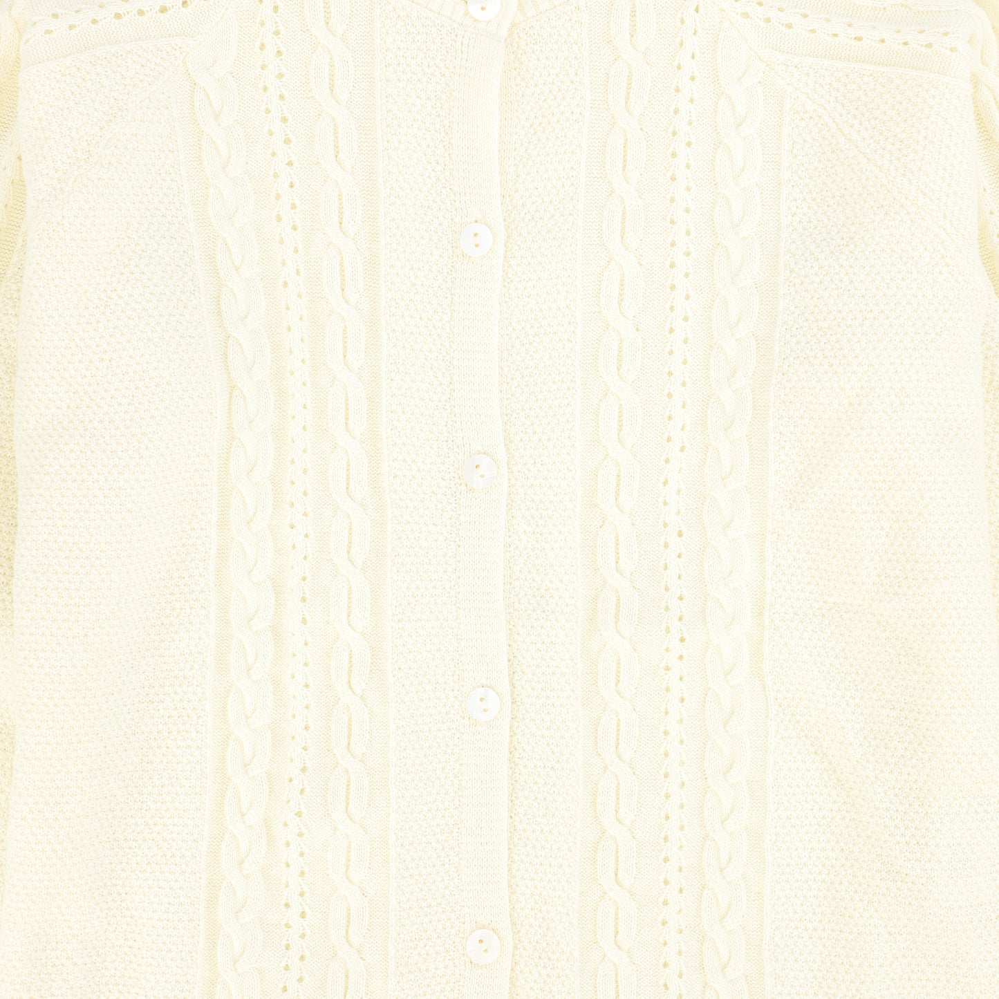 VALENTINA LEMON POINTELLE BRAIDED CARDIGAN