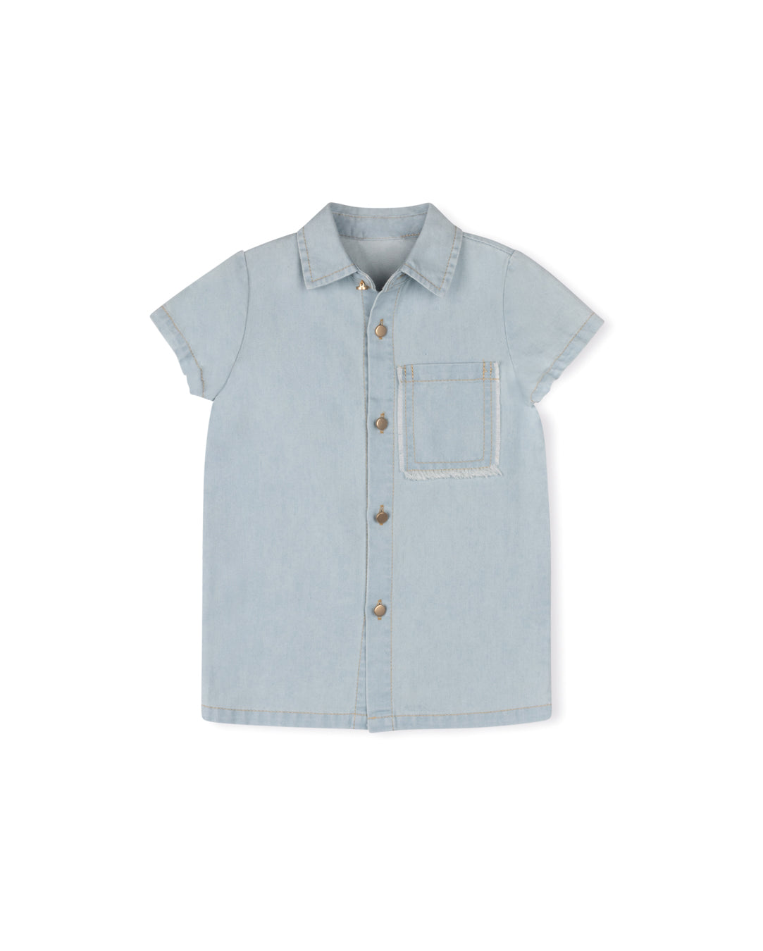 PHIL AND PHOEBE BLUE DENIM EDGE SHIRT