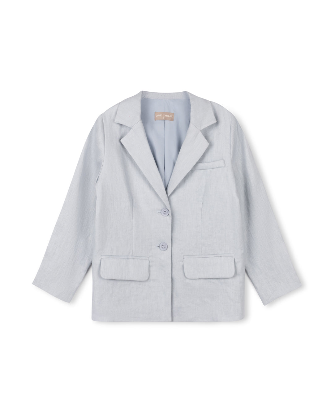 ONE CHILD BLUE STRIPE LINEN BLAZER