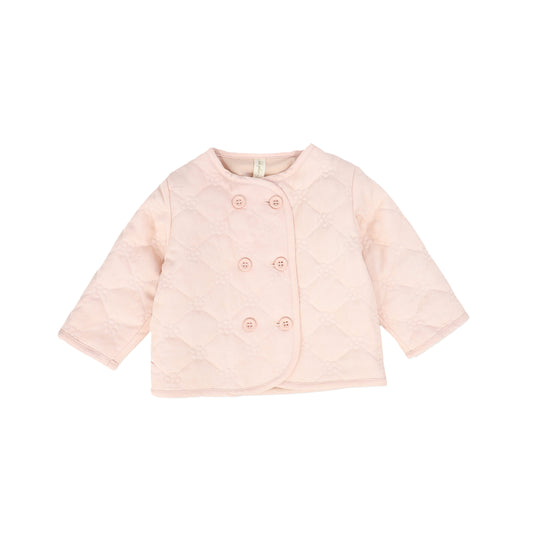 BEBE JOLEE PINK FLOWER QUILTED JACKET