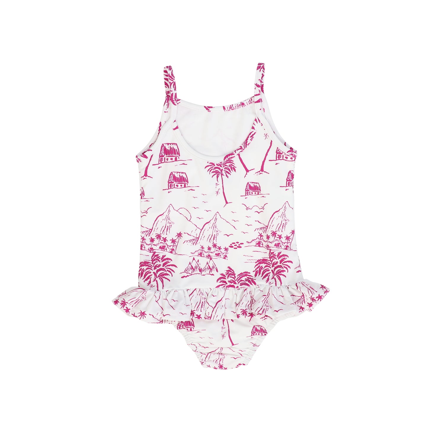 WATER CLUB FUCHSIA PINK TOILE PRINT SWIMSUIT