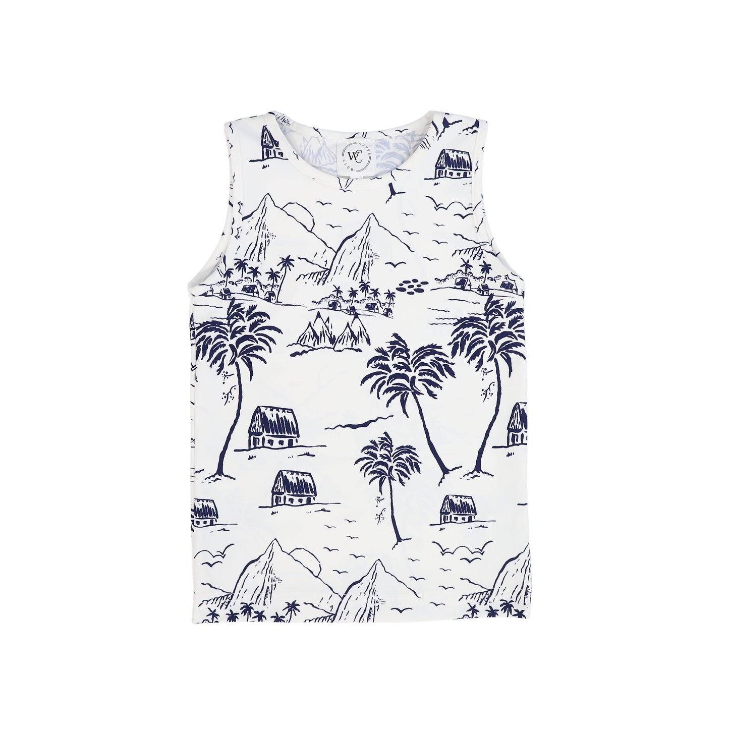 WATER CLUB NAVY TOILE PRINT SWIM TANK