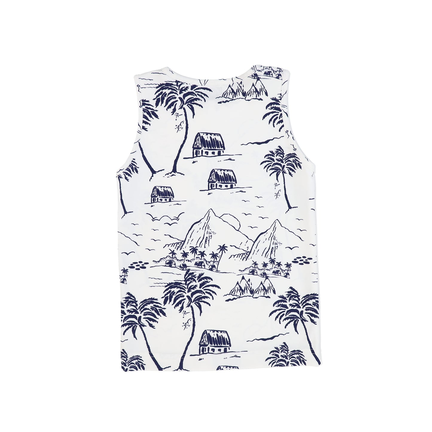 WATER CLUB NAVY TOILE PRINT SWIM TANK