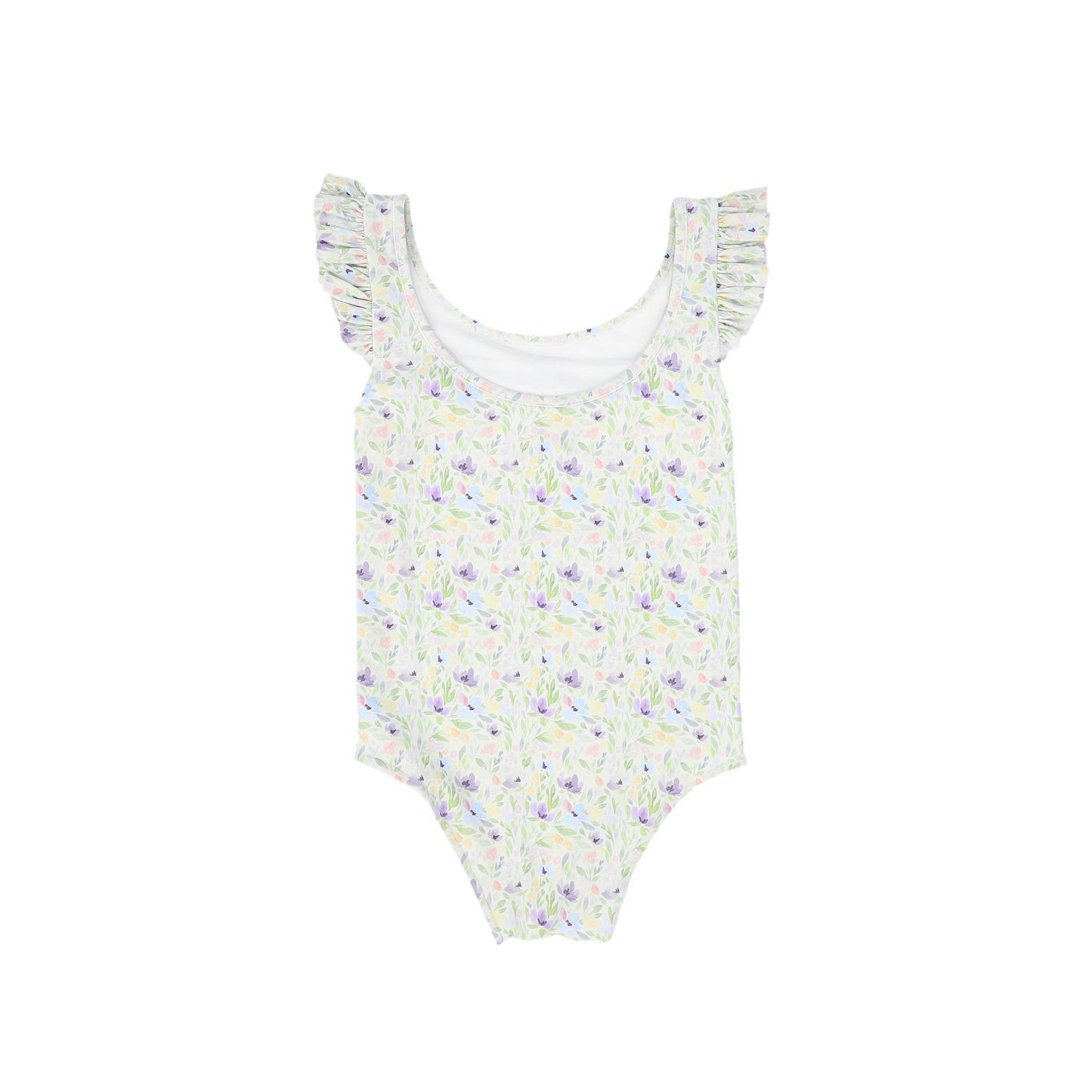 WATER CLUB PASTEL FLORAL RUFFLE SWIMSUIT