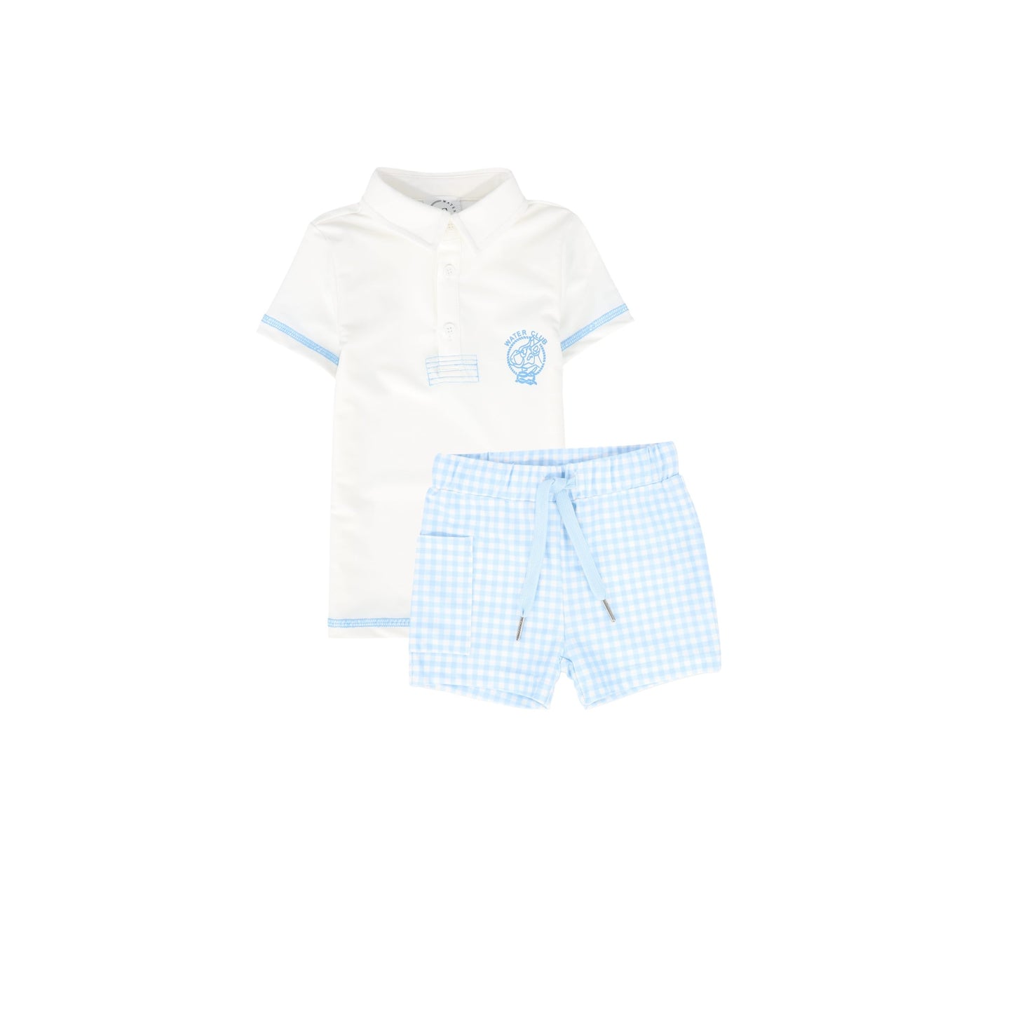 WATER CLUB LIGHT BLUE POLO SWIM SET