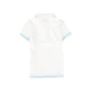 WATER CLUB WHITE/LIGHT BLUE COLLAR SWIM TOP