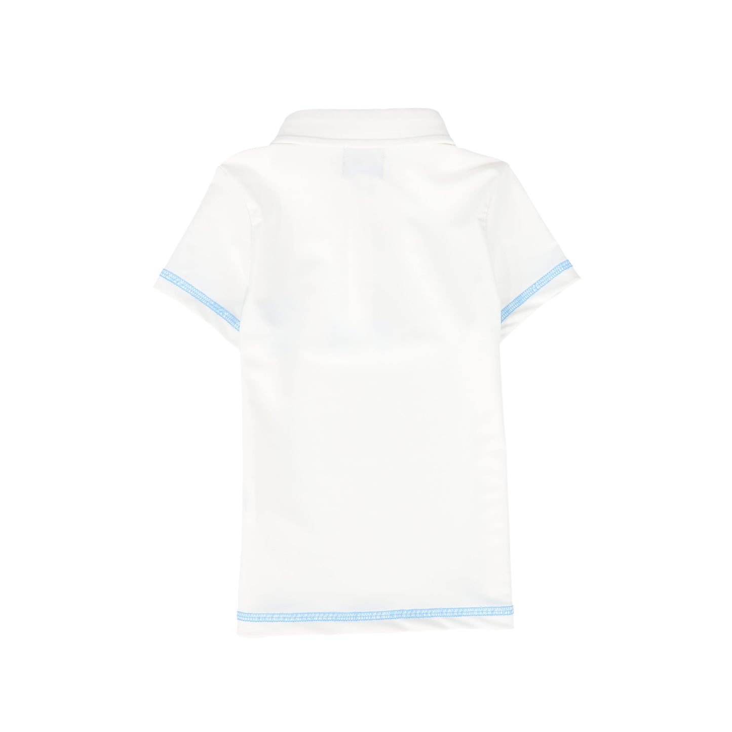 WATER CLUB WHITE/LIGHT BLUE COLLAR SWIM TOP