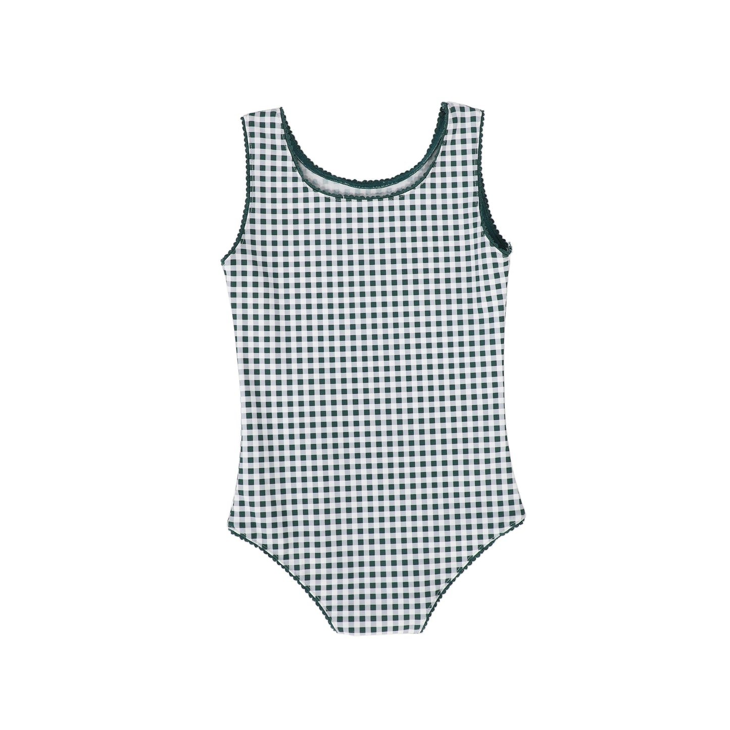 WATER CLUB GREEN GINGHAM BOW SWIMSUIT