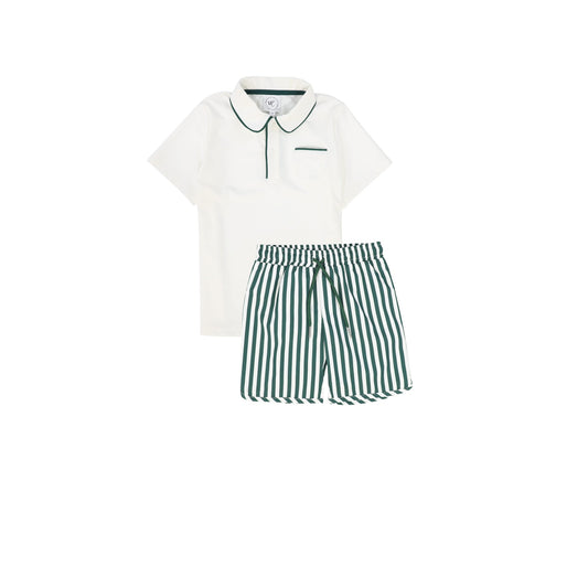 WATER CLUB GREEN POLO SWIM SET