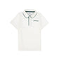 WATER CLUB WHITE/GREEN PIPED COLLAR SWIM TOP