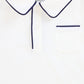 WATER CLUB WHITE/NAVY COLLAR SWIM TOP