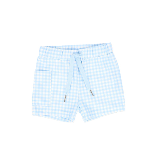 WATER CLUB LIGHT BLUE GINGHAM SWIM SHORTS