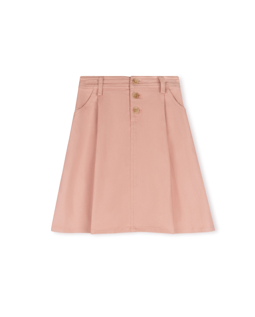 PHIL AND PHOEBE PINK DENIM BUTTON FRONT SKIRT